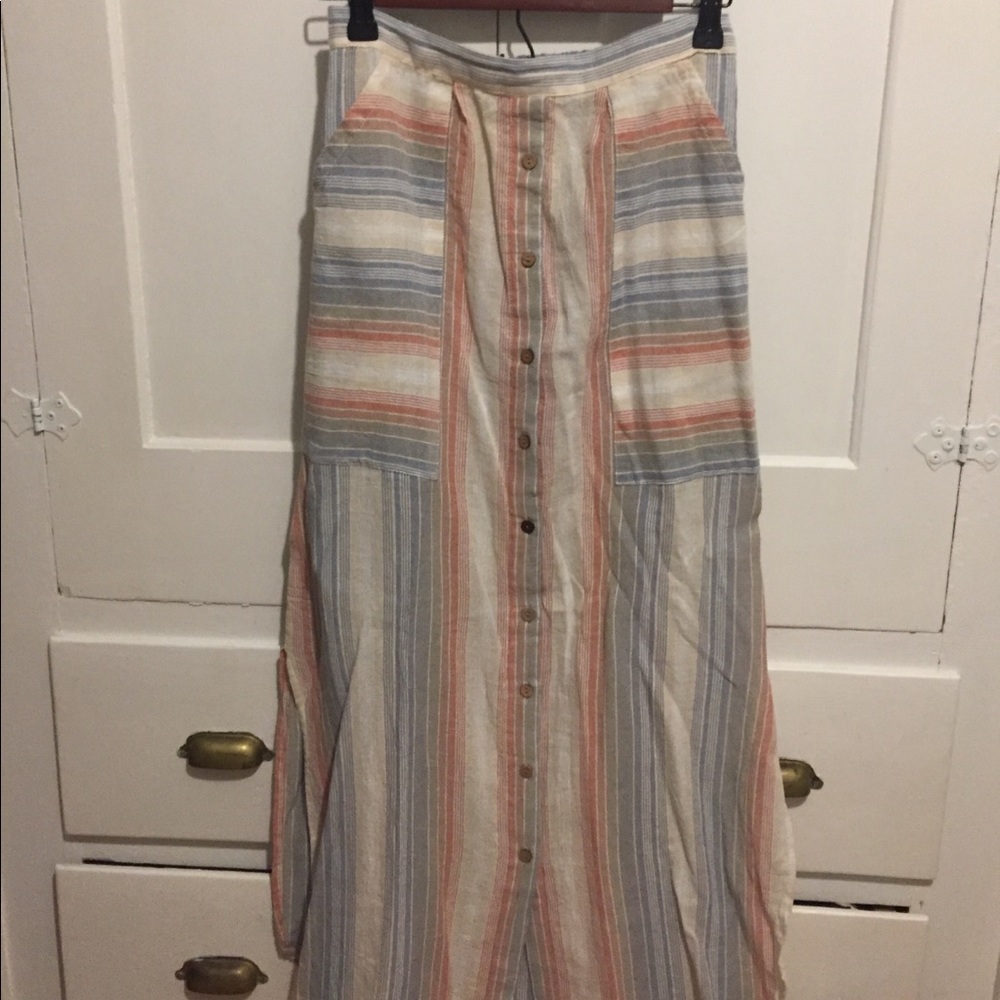 Linen Midi Skirt XS